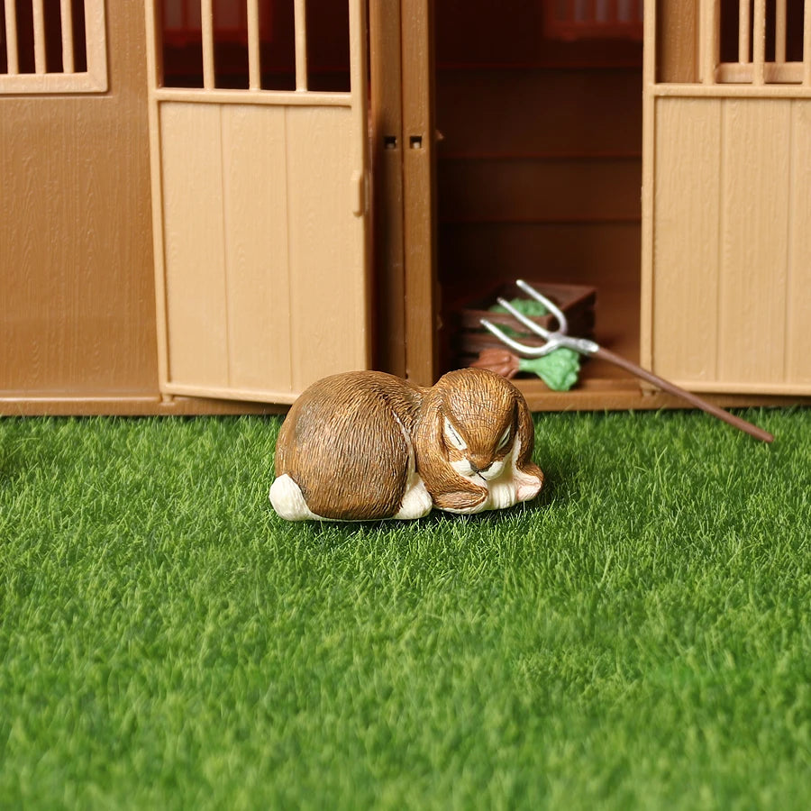 Hand painted Simulation Rabbits Animals