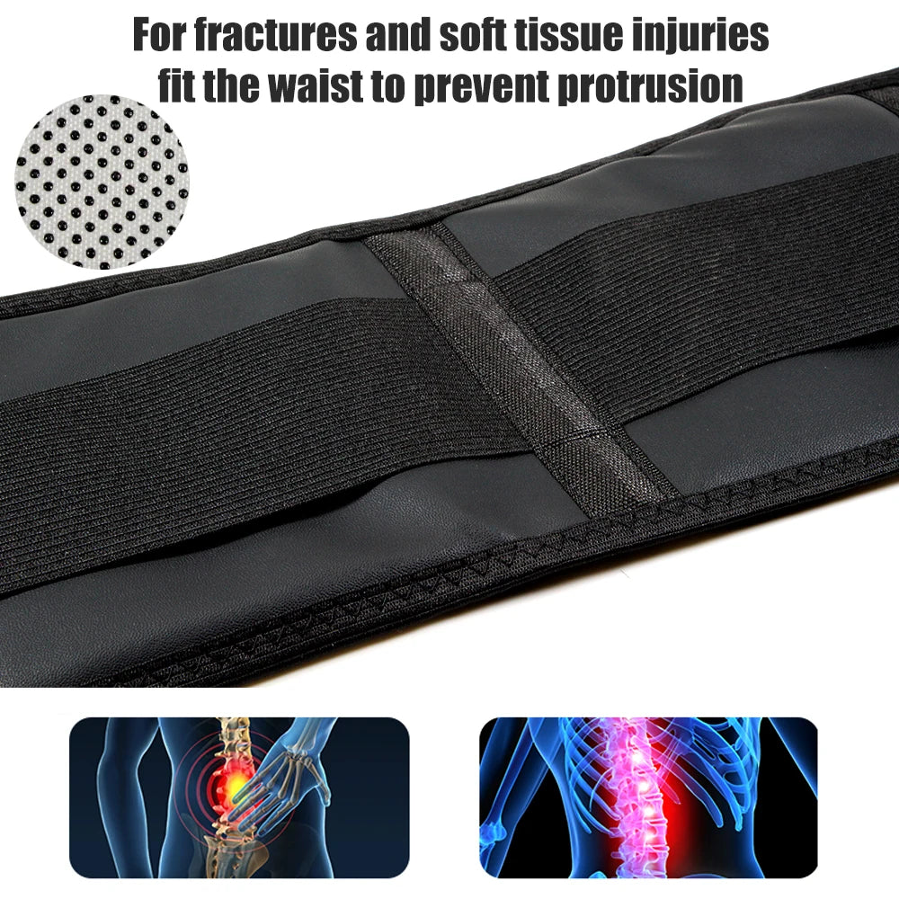 Tcare Adjustable Waist Tourmaline Self-Heating Magnetic Therapy Belt