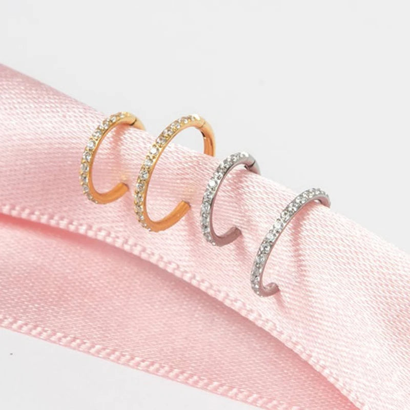 925 Sterling Silver Round Hoop Earring