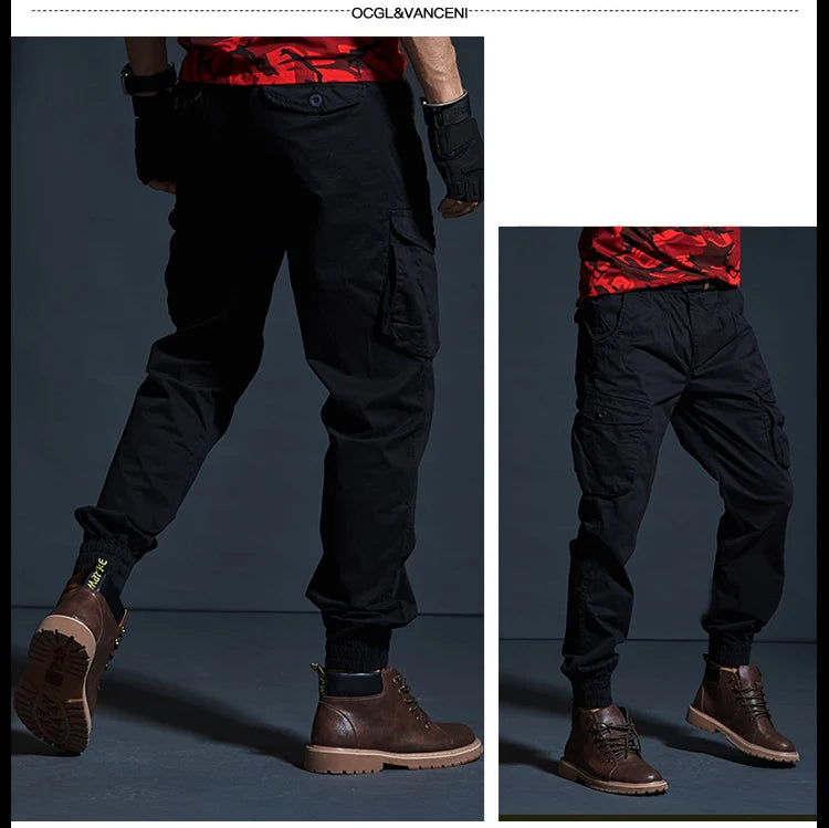 High-Quality Khaki Casual Pants for Men – Tactical Joggers, Camouflage Cargo Pants, and Work Wear Trousers