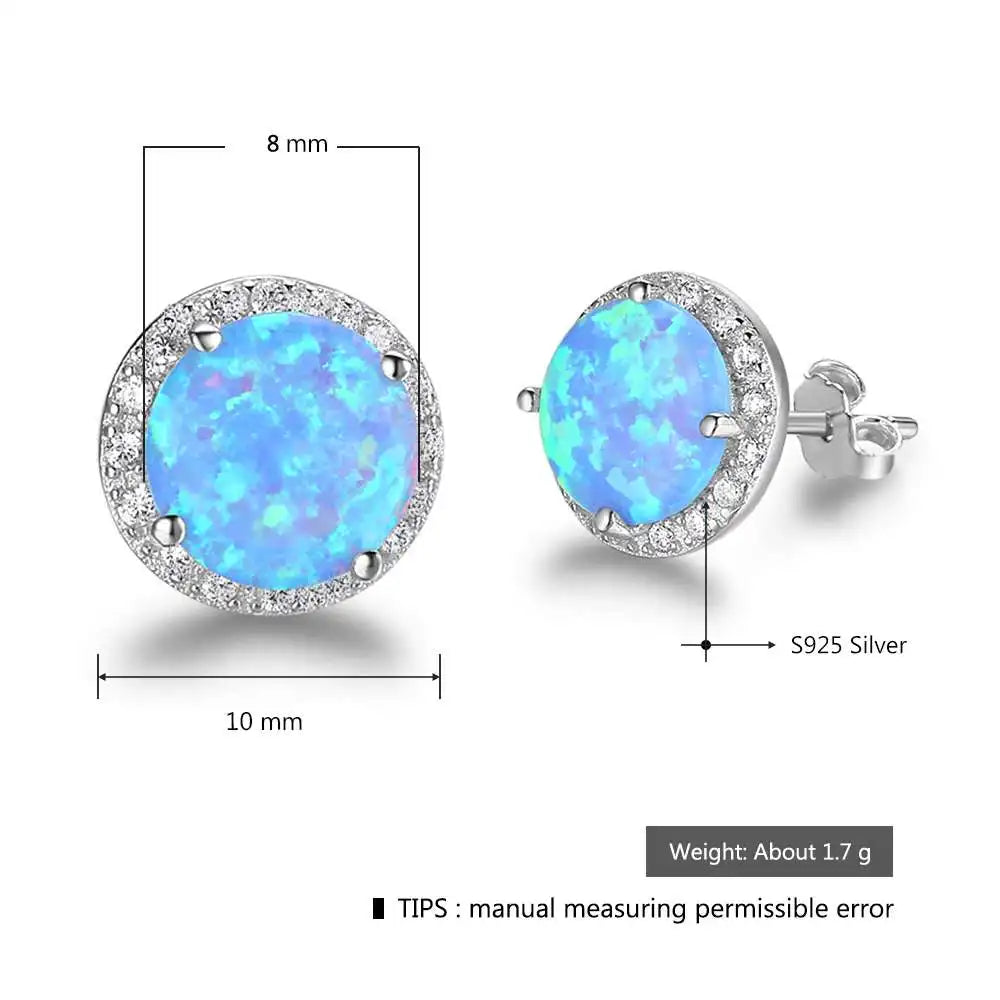 Classic 925 Sterling Silver Stud Earrings