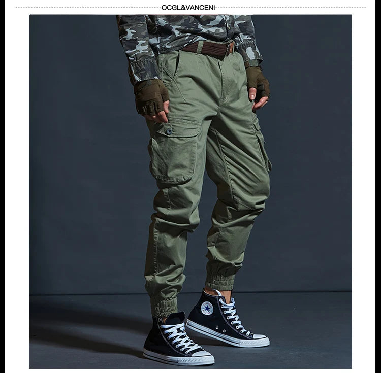 High-Quality Khaki Casual Pants for Men – Tactical Joggers, Camouflage Cargo Pants, and Work Wear Trousers