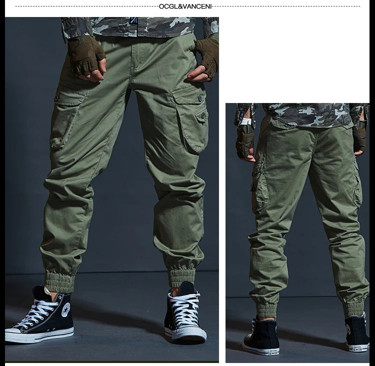 High-Quality Khaki Casual Pants for Men – Tactical Joggers, Camouflage Cargo Pants, and Work Wear Trousers