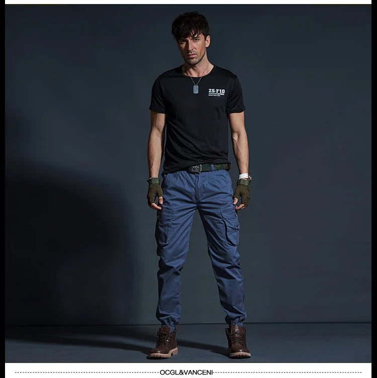 High-Quality Khaki Casual Pants for Men – Tactical Joggers, Camouflage Cargo Pants, and Work Wear Trousers