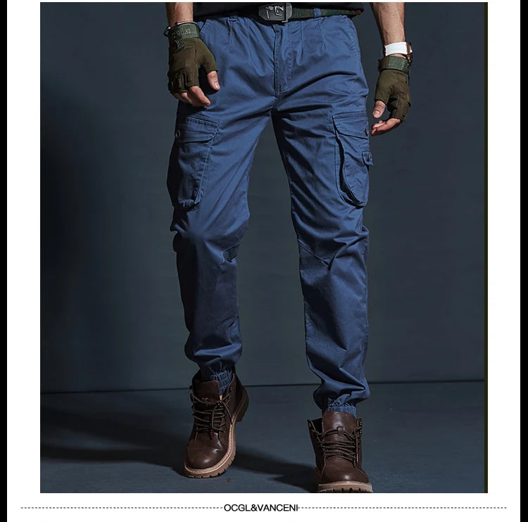 High-Quality Khaki Casual Pants for Men – Tactical Joggers, Camouflage Cargo Pants, and Work Wear Trousers