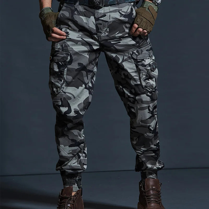 High-Quality Khaki Casual Pants for Men – Tactical Joggers, Camouflage Cargo Pants, and Work Wear Trousers