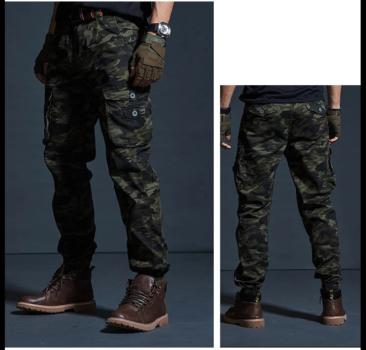High-Quality Khaki Casual Pants for Men – Tactical Joggers, Camouflage Cargo Pants, and Work Wear Trousers