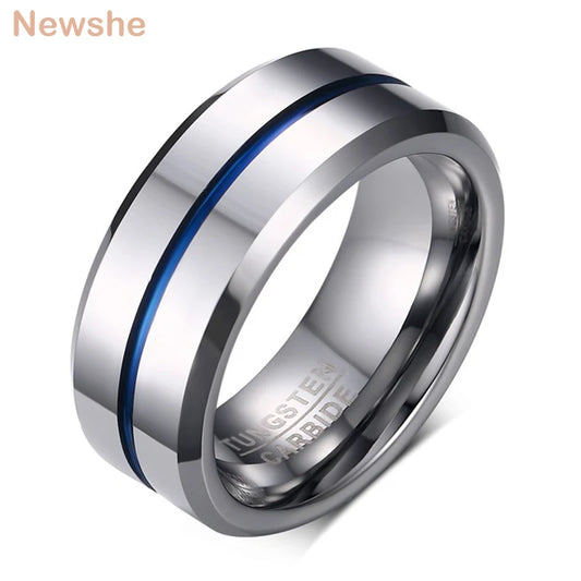 Newshe Men's Wedding Band Tungsten Ring