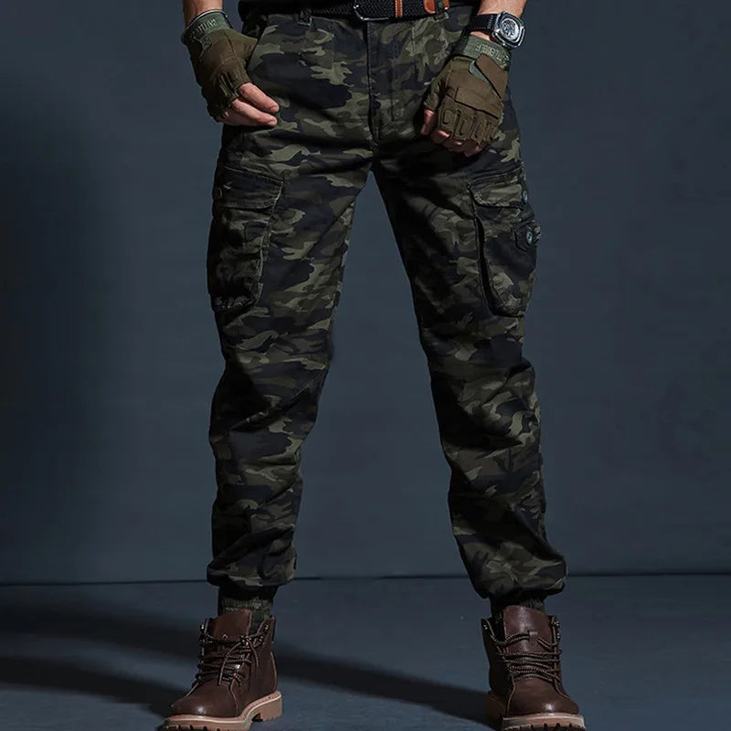 High-Quality Khaki Casual Pants for Men – Tactical Joggers, Camouflage Cargo Pants, and Work Wear Trousers