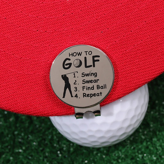 Golf Marker with Magnetic Hat Clip – Sleek Silver Golf Accessory for Easy Ball Marking