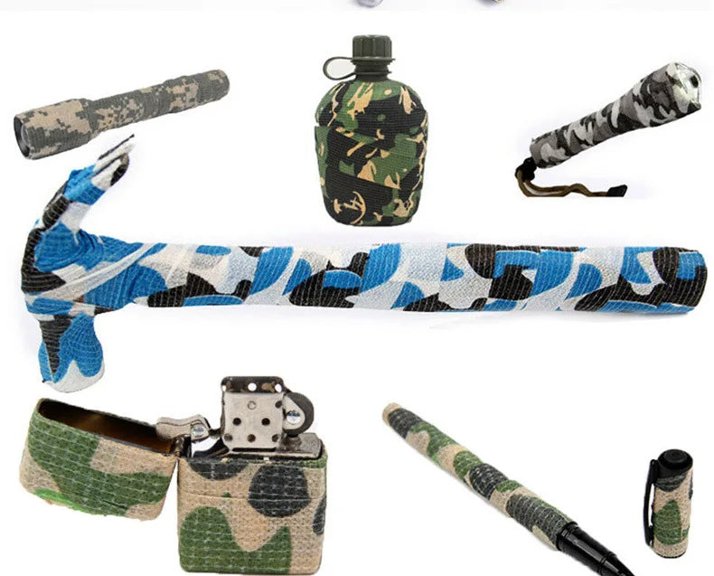Camouflage Tape Wrap Military Army Hunting Self-Adhesive Protective Bandage