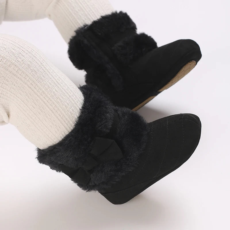 Cute Bowknot Comfortable Baby Girls Boots