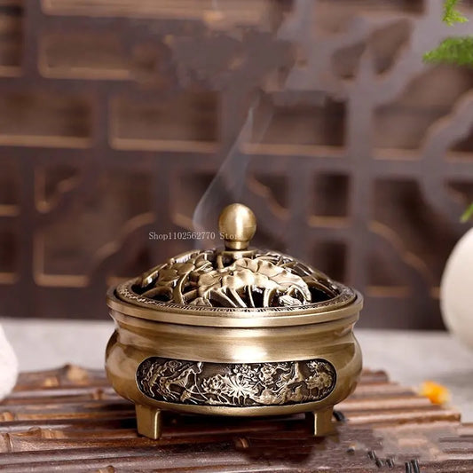 Pure Copper Antique Three-Legged Aromatherapy Stove