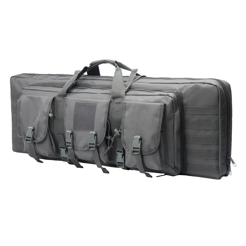 LQARMY Tactical Double Rifle Case – MOLLE System Gun Bag with Sniper/ Airsoft Rifle Backpack for Hunting & Shooting