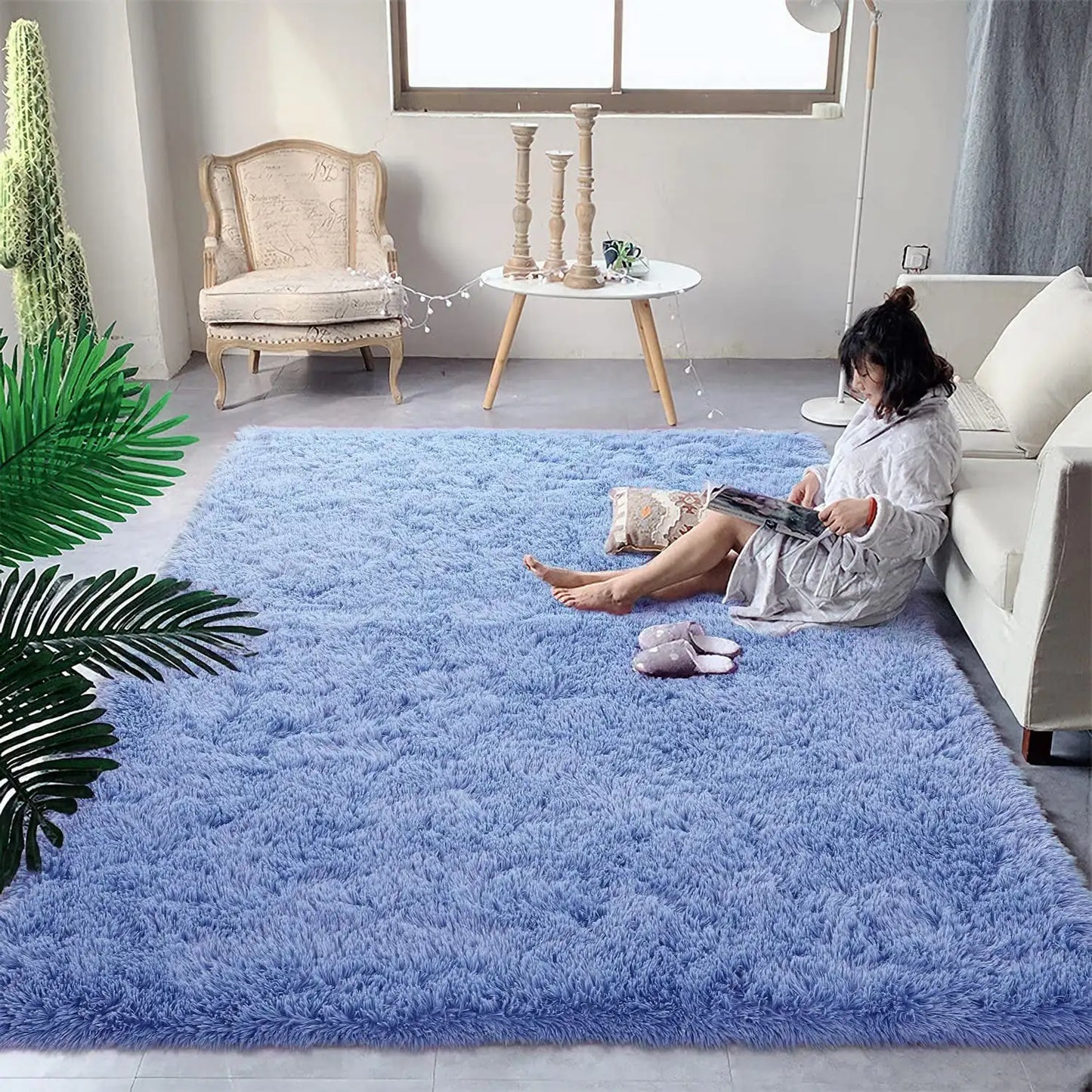Fluffy Plush Soft Area Rug for Living Room & Kids' Rooms