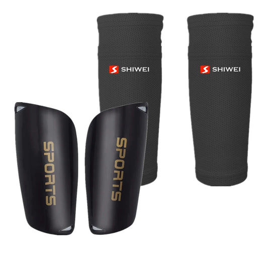 Soccer Shin Guard Pads and Sleeves Set