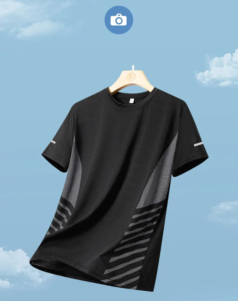 Men’s Summer Ice Silk Running T-Shirt