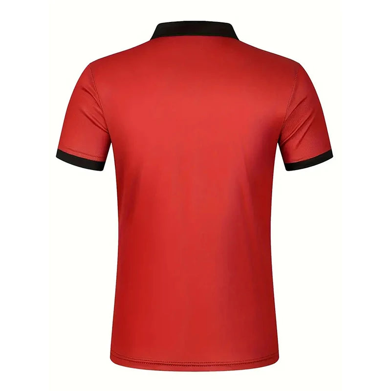 Men’s Stripe Short Sleeve Polo Shirt