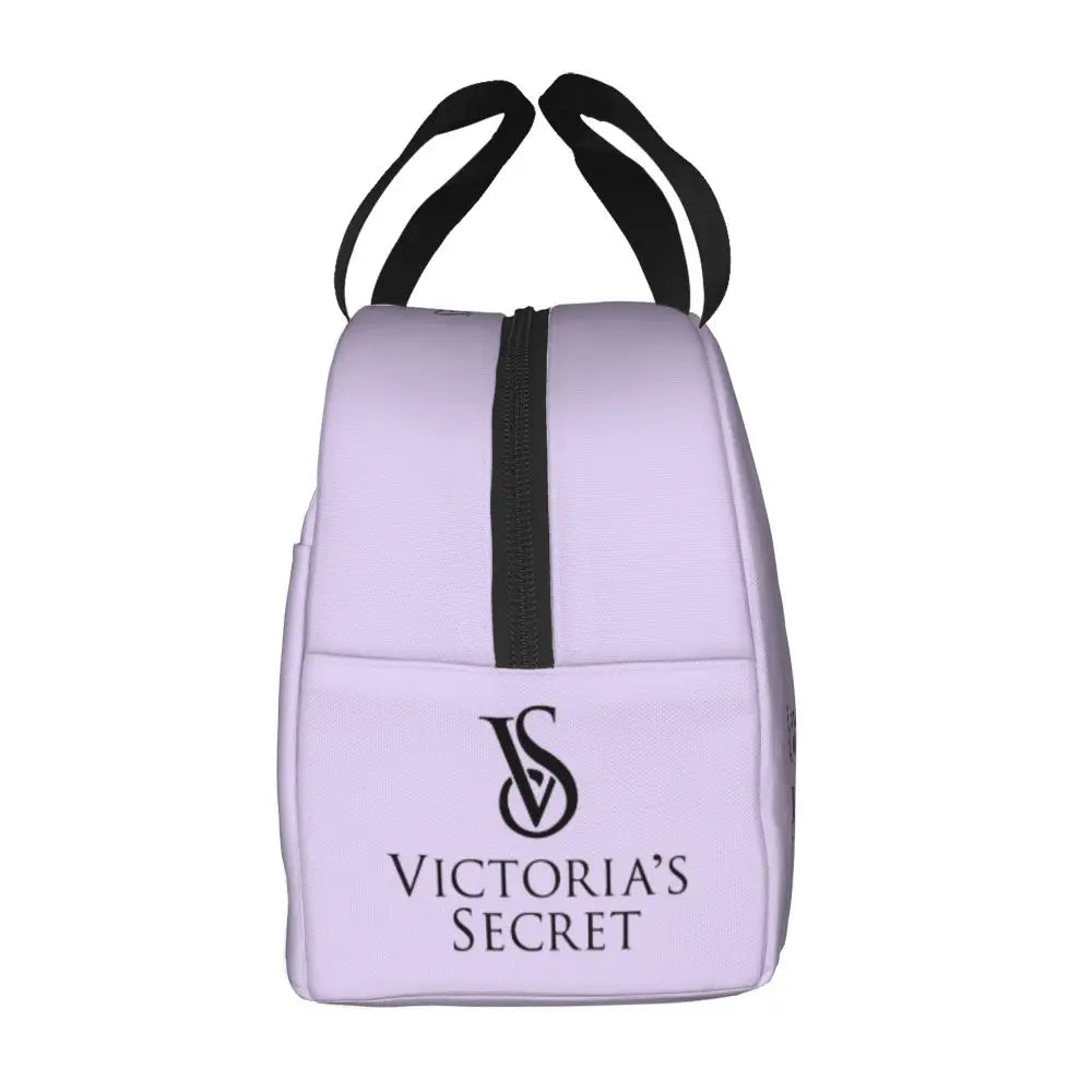 V-Victoria's Secret Stripe Insulated Lunch Bag