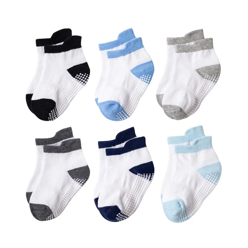 6 Pairs Baby Non-Slip Floor Socks