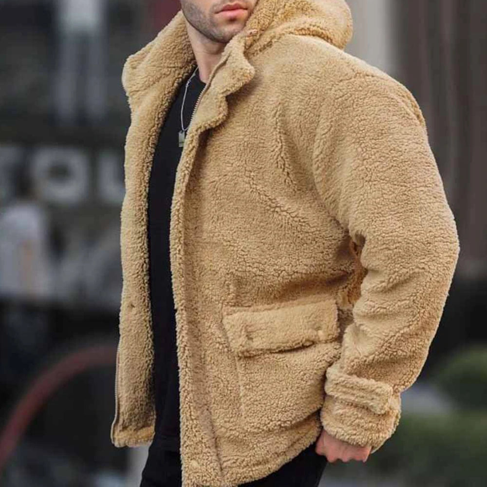 Men’s Solid Color Windbreaker Hoodie Jacket