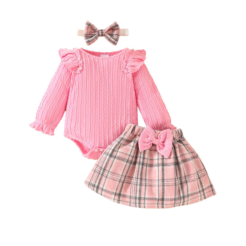 Fashion Baby Girls Fall/Winter 3-Piece Outfit