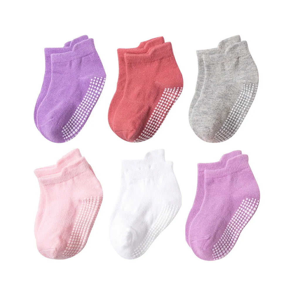 6 Pairs Baby Non-Slip Floor Socks