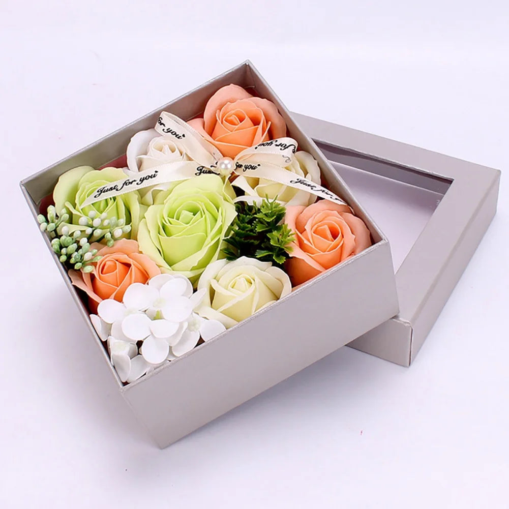 Creative Artificial Soap Flower Rose Flower Head Decor