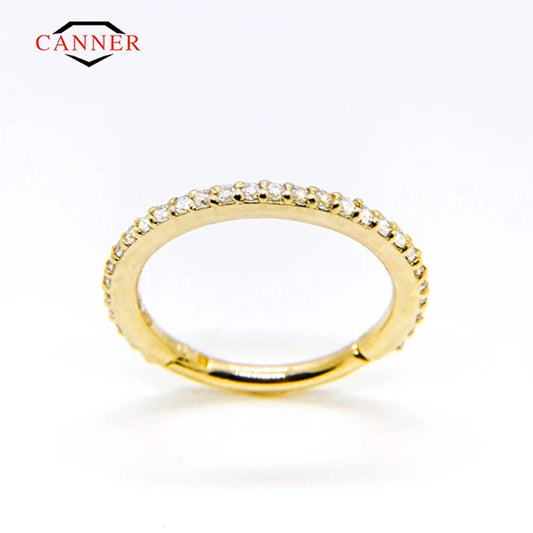 925 Sterling Silver Round Hoop Earring