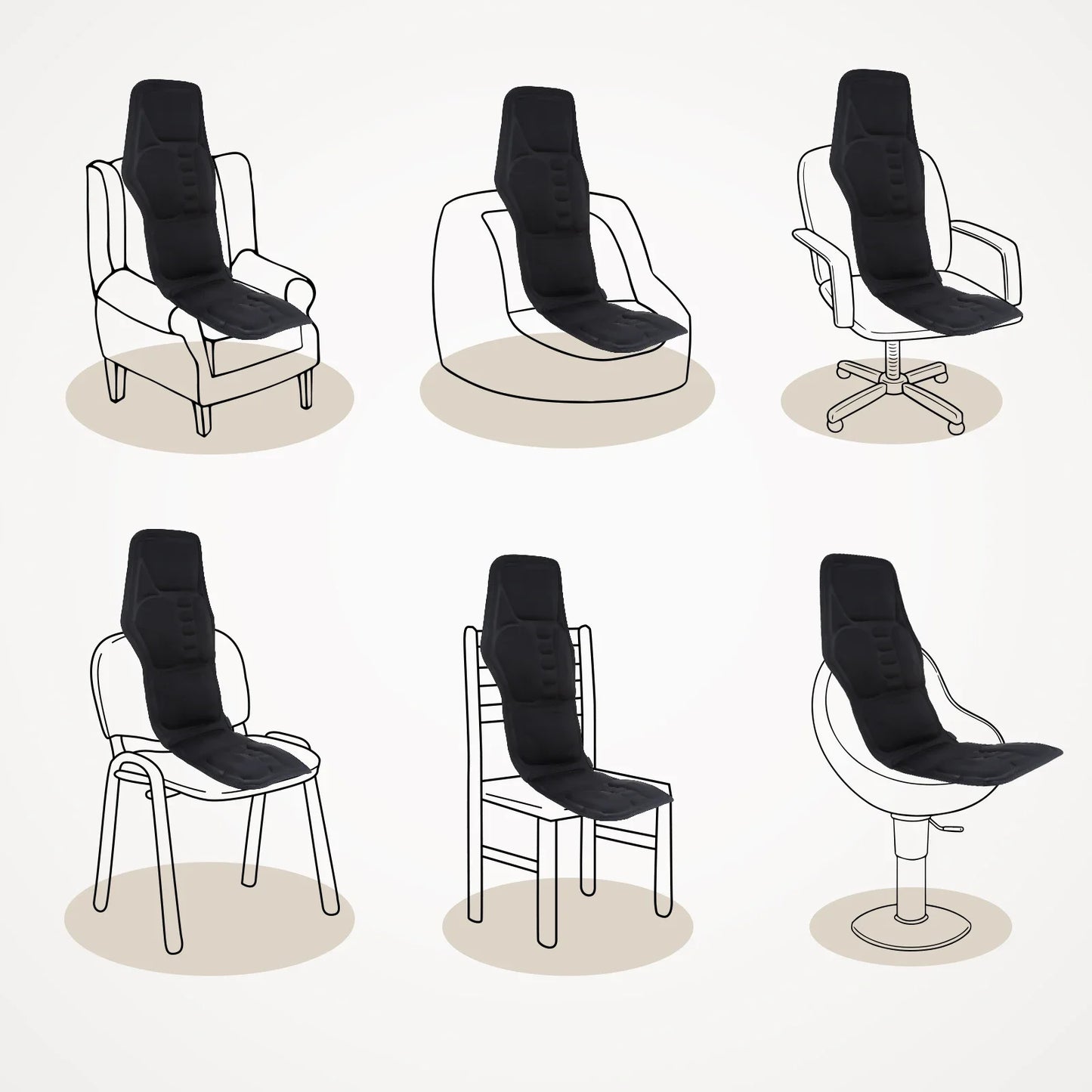 Infrared Full-Body Massage Chair Cushion
