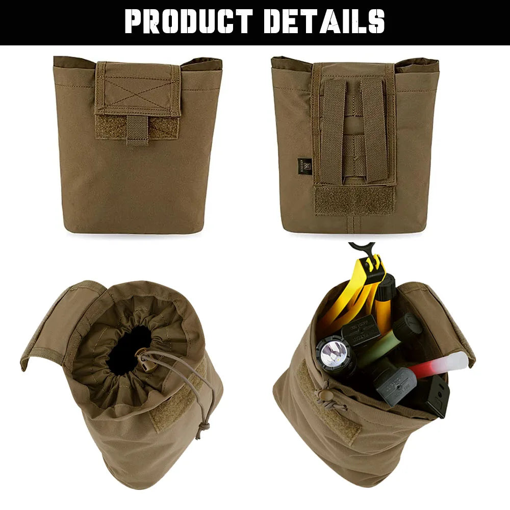 KRYDEX Tactical MOLLE Foldable Dump Pouch