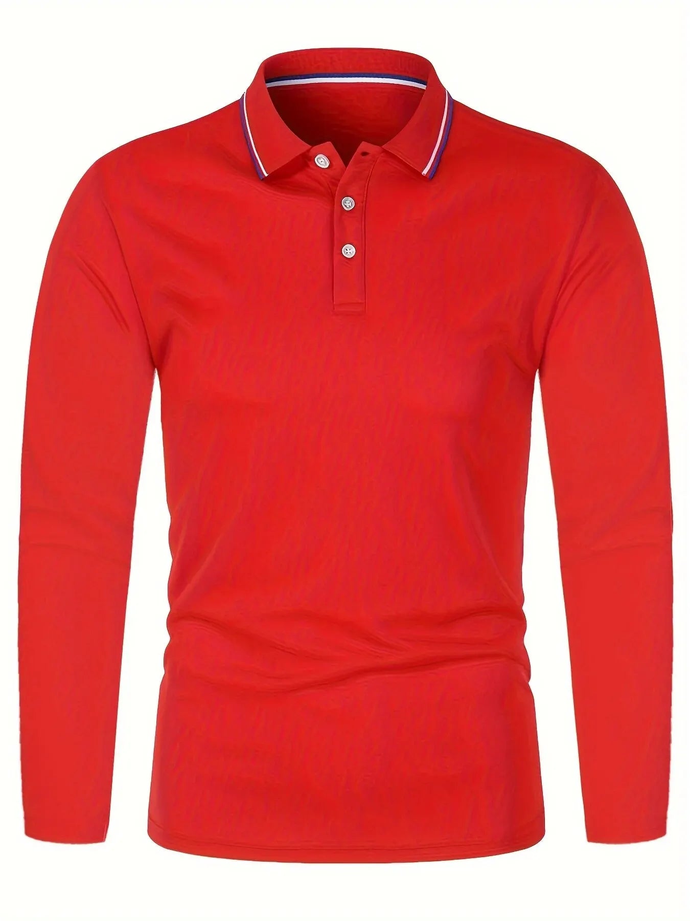 Men's Casual Long Sleeve Polo Shirt