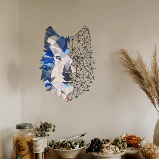 1PC Wolf Wall Decor Metal Wall Art Sign