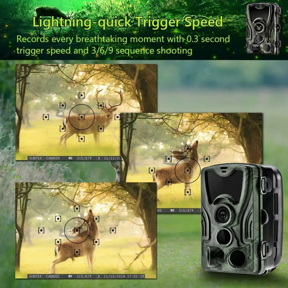 HC801A Night Vision Hunting Trail Camera – Motion-Activated Wildlife Scouting Camera