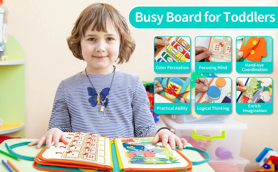 Parish Toys Busy Board – Early Educational Toy for Toddlers