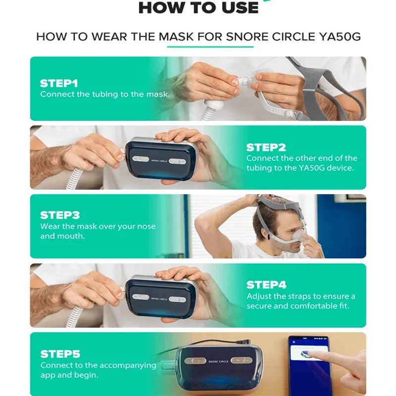 Mini Bluetooth CPAP anti-snoring device