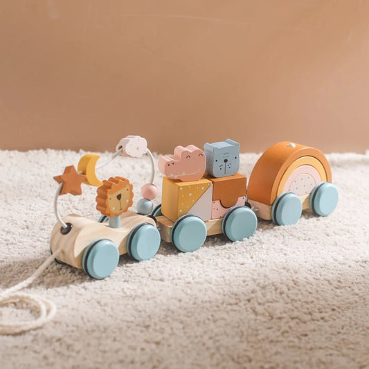 Educational Rainbow Blocks Trolley