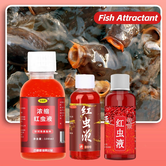60/100ML Liquid Fish Bait Concentrated Additive – Red Worm Scent Attractant