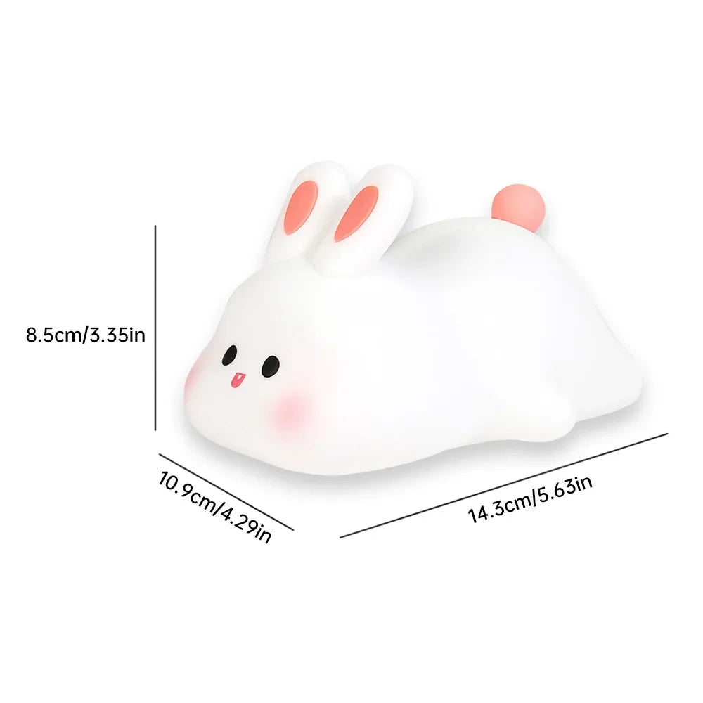 Big Face Rabbit Silicone Bedside Lamp