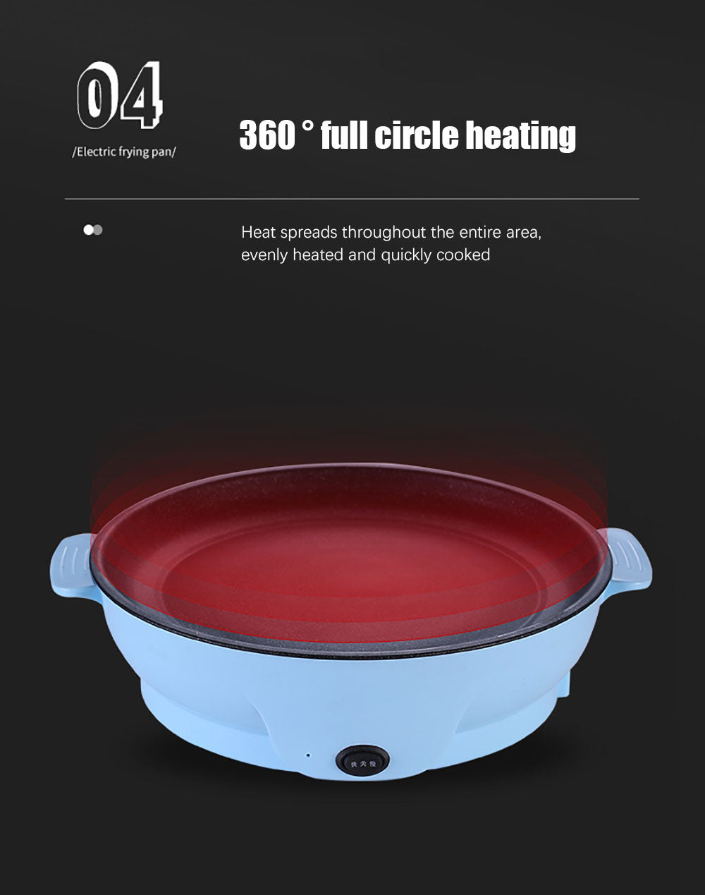 220V Multifunction Electric Frying Pan Skillet