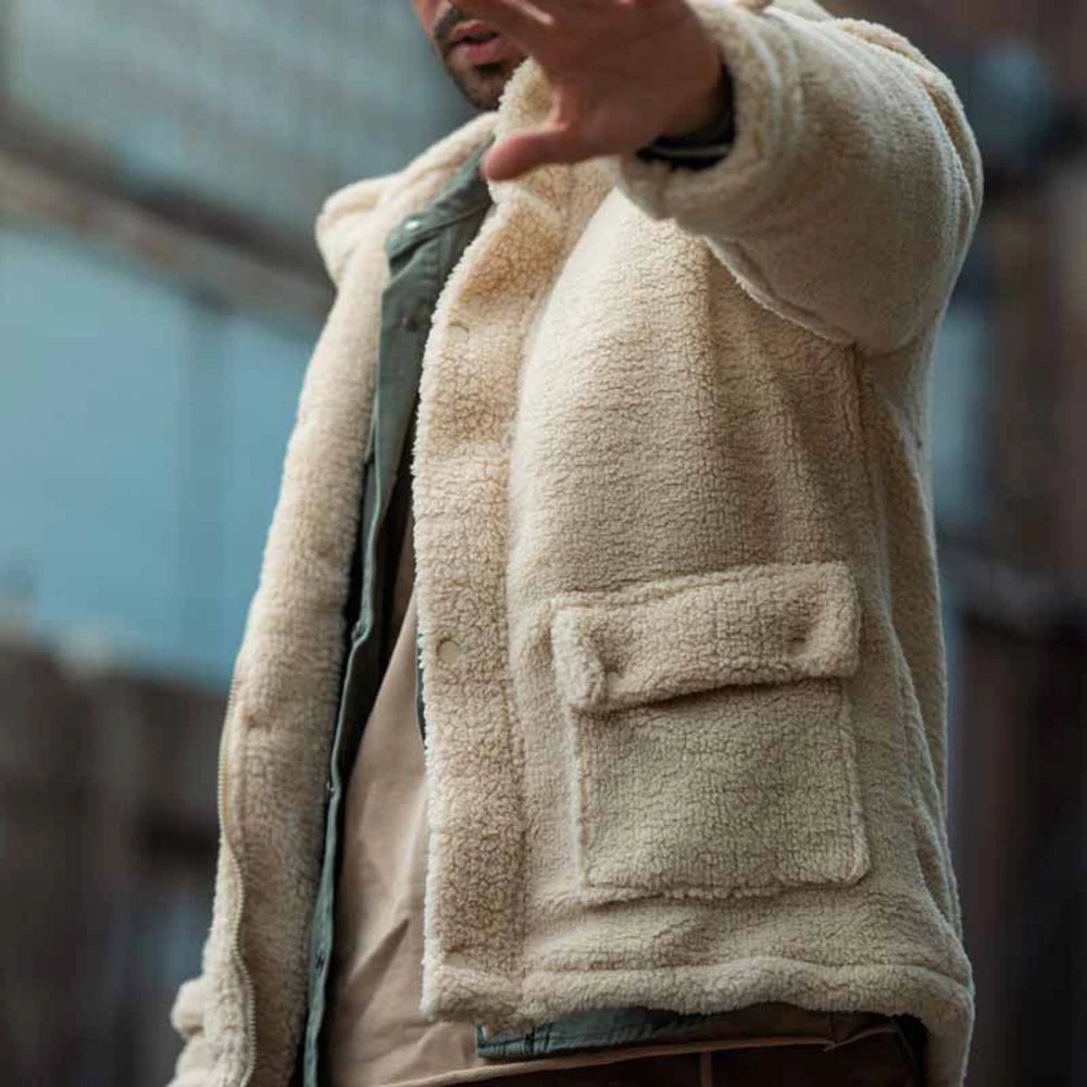 Men’s Solid Color Windbreaker Hoodie Jacket