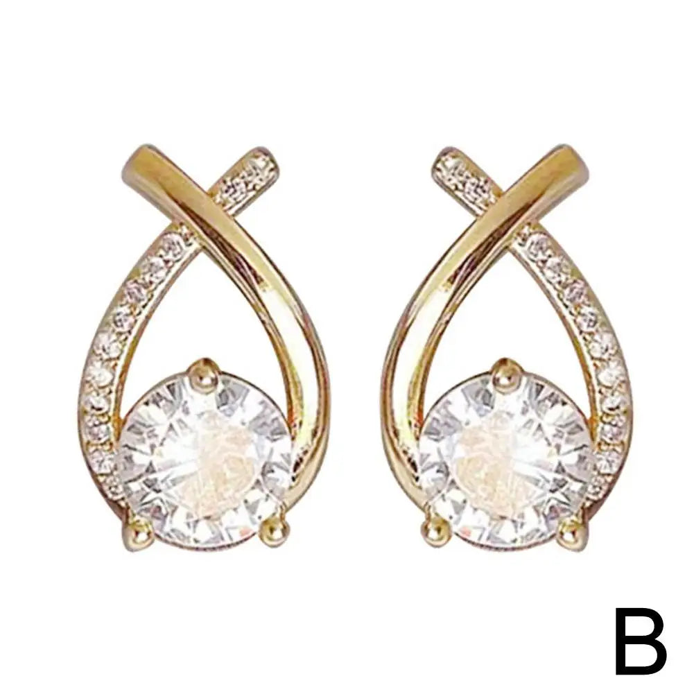 Fashion Cross Stud Earrings for Women & Girls