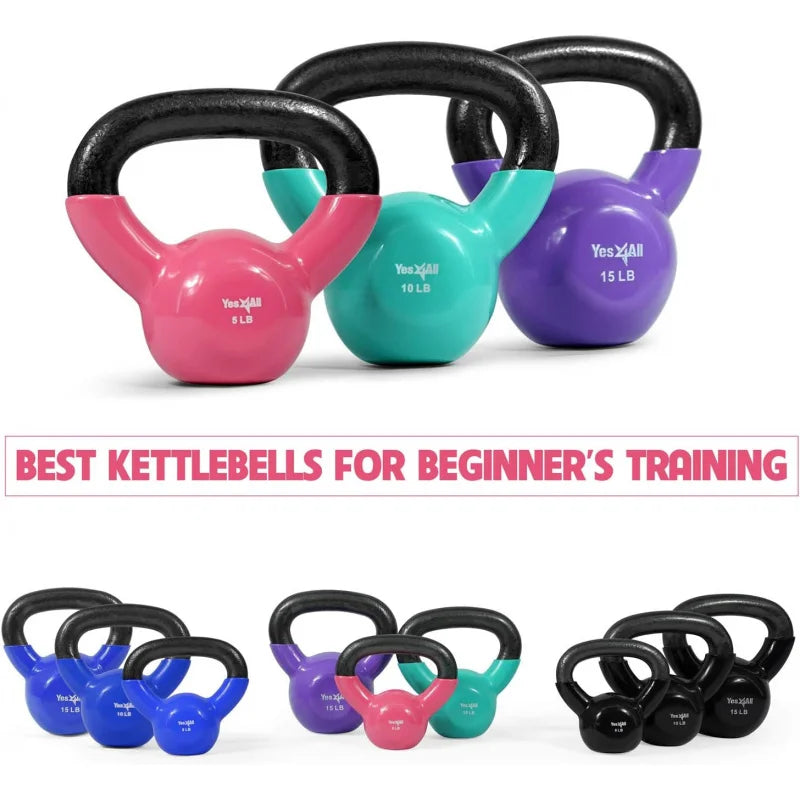 Combo Kettlebells Vinyl Coated Weight Sets