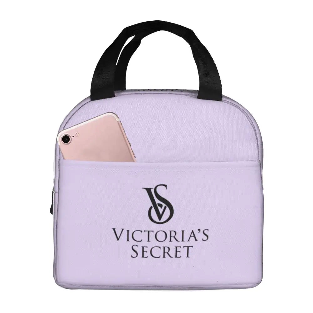 V-Victoria's Secret Stripe Insulated Lunch Bag