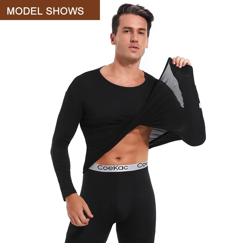 Thermal Underwear for Men – Fleece-Lined Long Johns Sport Base Layer for Winter Cold Weather