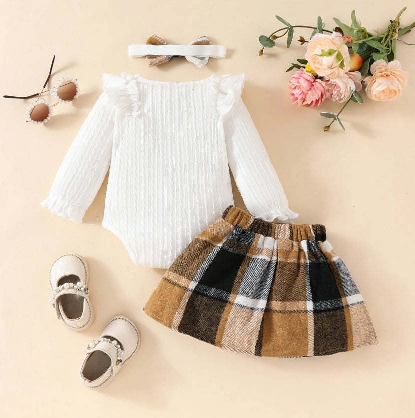 Fashion Baby Girls Fall/Winter 3-Piece Outfit