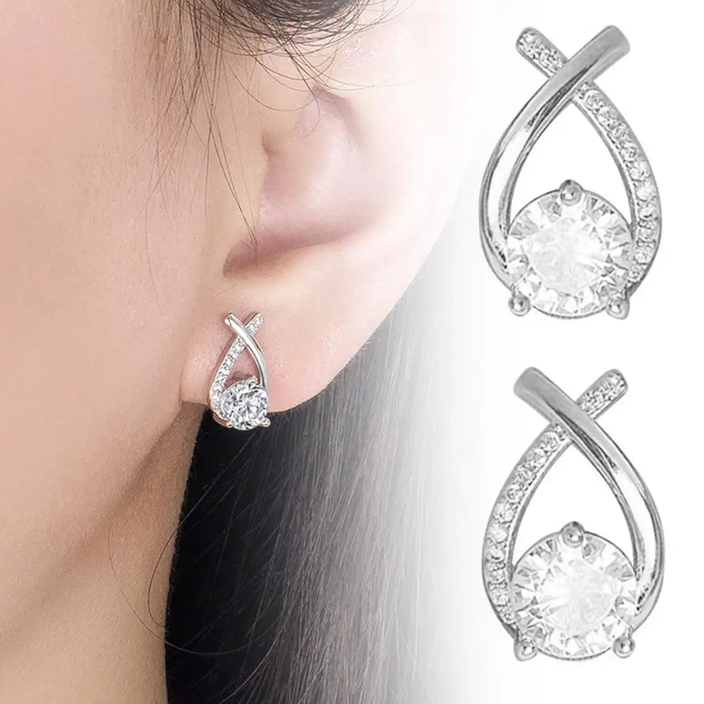 Fashion Cross Stud Earrings for Women & Girls