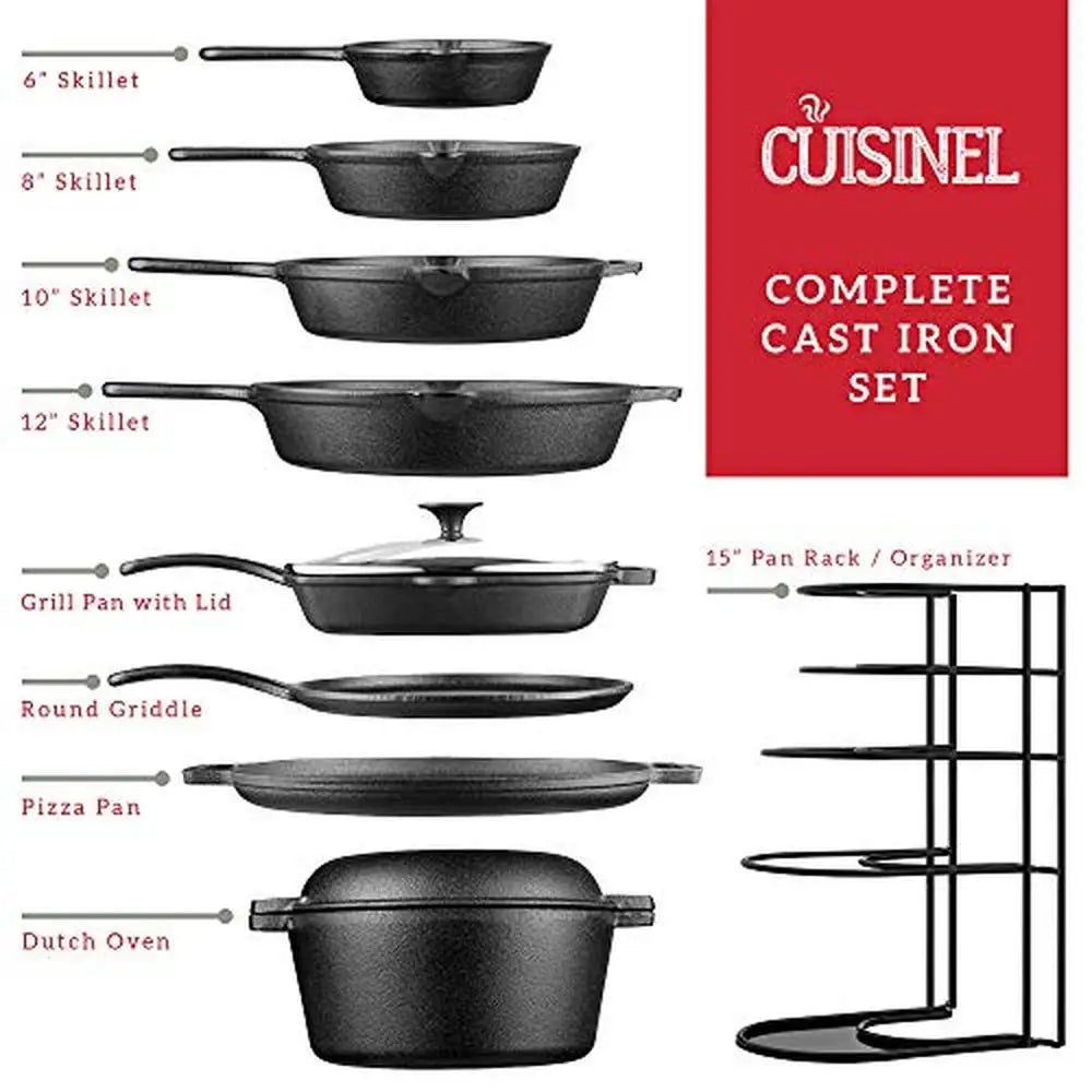 17-Piece Cast Iron Cookware Set