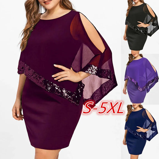 Elegant Sequined Plus Size Dresses