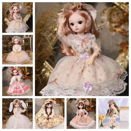 Cute Dress Up Moveable Joint Doll
